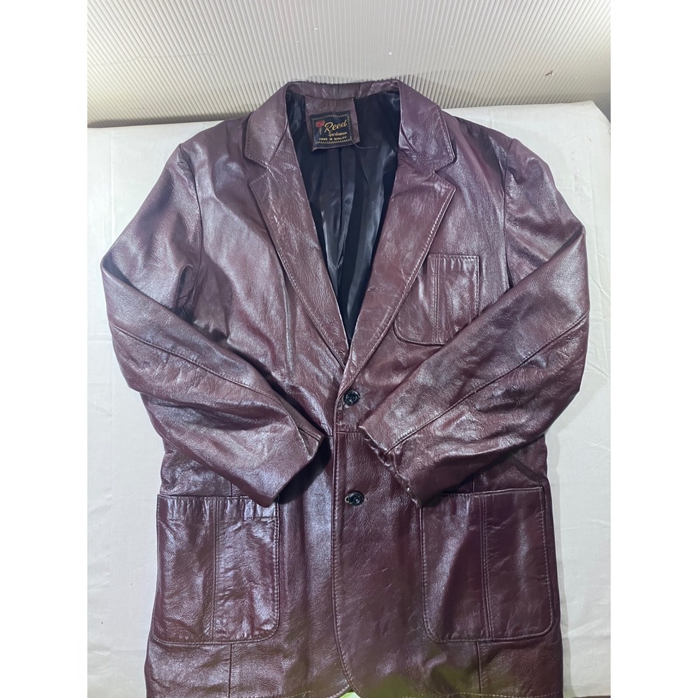 Reed Sportswear‎ Men's Brown Size Large Leather Blazer Jacket